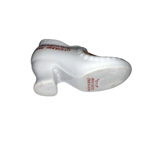 Vintage Souvenir GNCO Chinatown San Francisco CA Porcelain Shoe Made in Japan - Picture 6 of 7